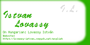 istvan lovassy business card