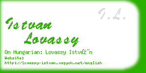 istvan lovassy business card